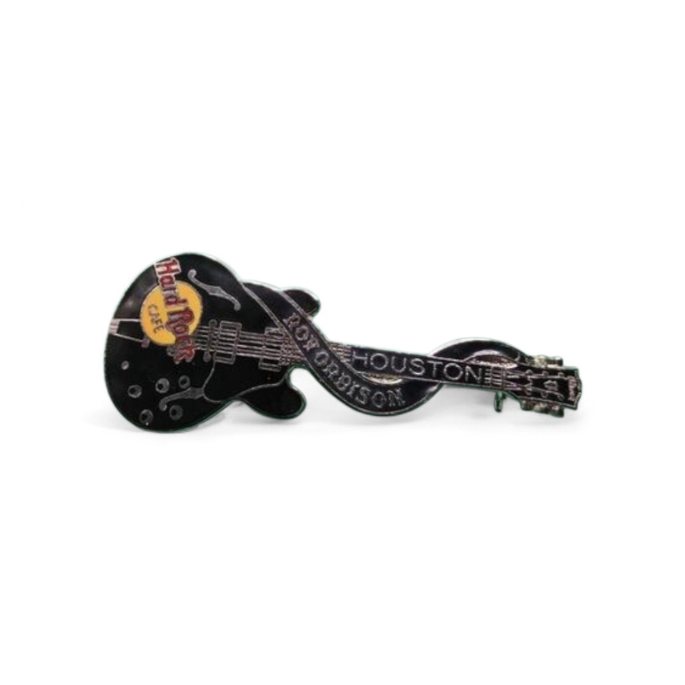 Hard Rock Cafe Pin Houston Roy Orbison Dead Rocker Series Black Gibson Guitar